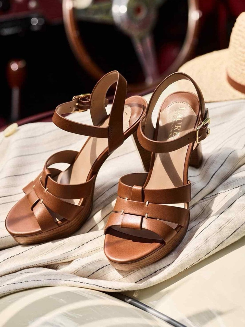 Lauren Ralph Lauren Soffia Nappa Leather Sandals